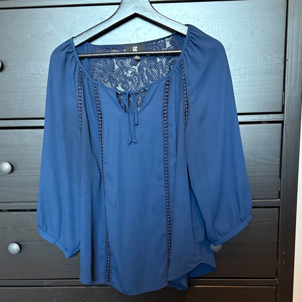 Iz Byer Blue Women's Top